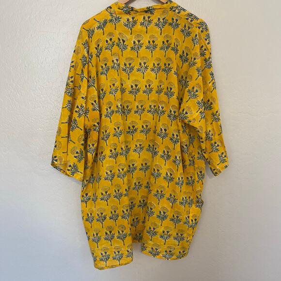 Emerson Fry India Collection Marigold Kimono Sz Medium/Large Womens Organic Boho - Picture 3 of 6